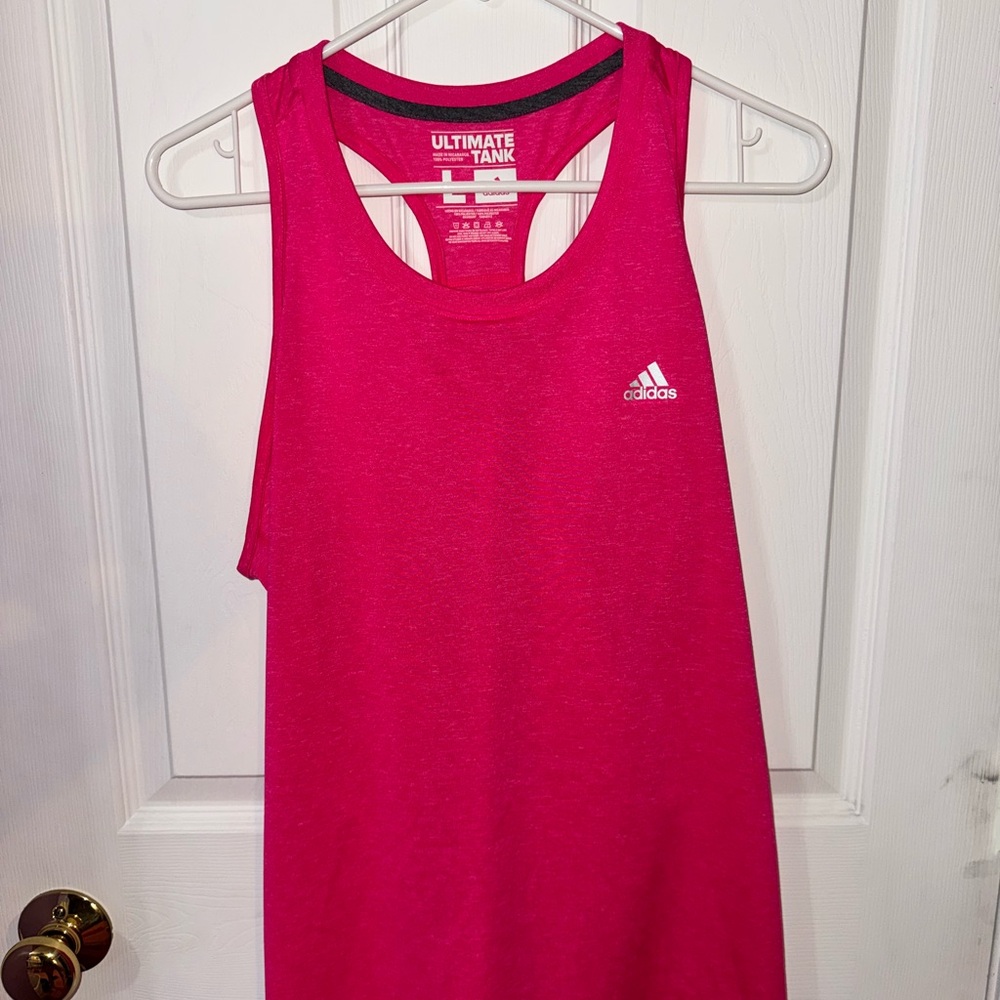 Adidas Pink Sleeveless Tank Top for Active Wear